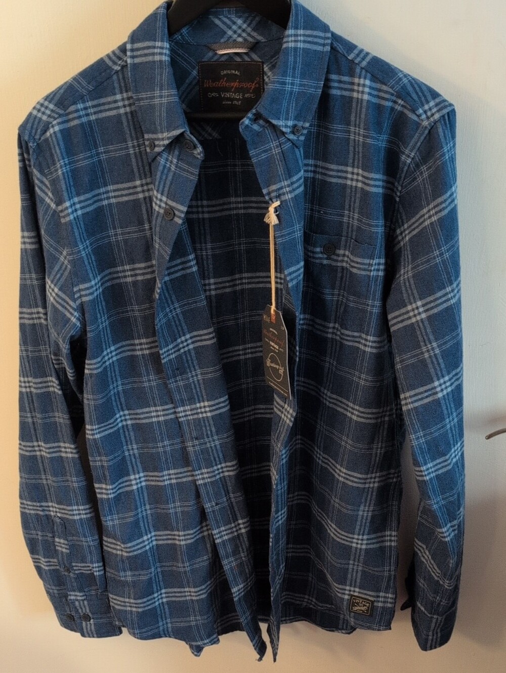 Weatherproof Blue Plaid Button-Up Shirt